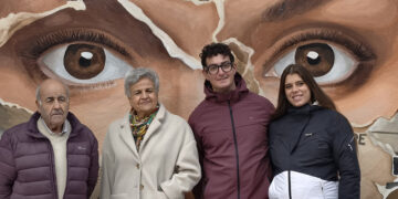 Vídeo reportaje. Inaugurado, en Chillarón, el mural de los 50 años de Democracia obra de Javier Aldarias