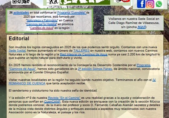 La Asociación Cultural “CuenCANP” edita un número más de su revista “En el Camino” 1 La Asociación Cultural “CuenCANP” edita un número más de su revista “En el Camino”
