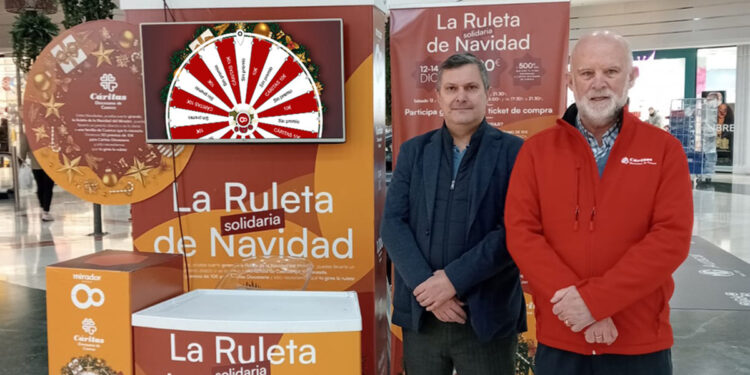 La Navidad del Centro Comercial Mirador arranca con la tradicional Ruleta Solidaria en favor de Cáritas