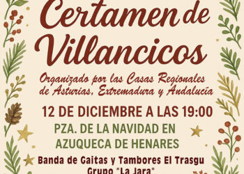Las Casas Regionales de Andalucía, Asturias y Extremadura participan este viernes en el primer Certamen de Villancicos de Azuqueca