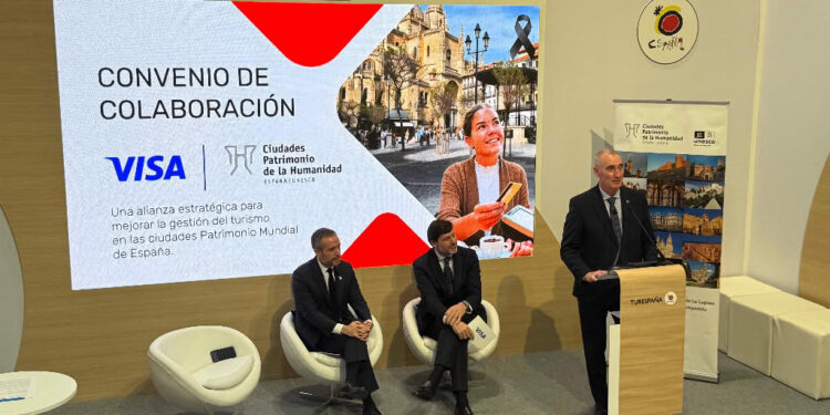 El Grupo de Ciudades Patrimonio de la Humanidad de España firma un acuerdo con Visa para reforzar la planificación turística basada en datos