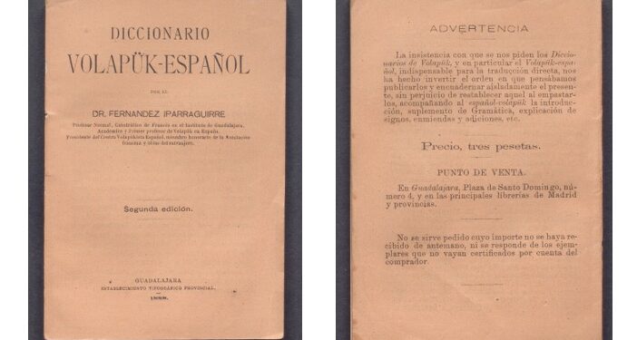 El Archivo Municipal de Guadalajara arranca 2026 con el sueño de unir a los pueblos a través de un idioma universal el Diccionario Volapük–Español (1886)