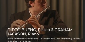 El joven flautista conquense Diego Bueno repasa junto al pianista Graham Jackson las grandes obras de los siglos XIX y XX