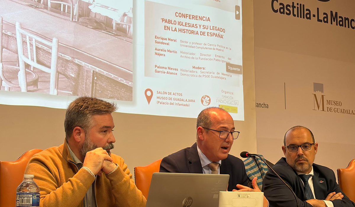 Guadalajara inaugura el ciclo de conferencias 'Como el cristal' para reivindicar el legado de Pablo Iglesias