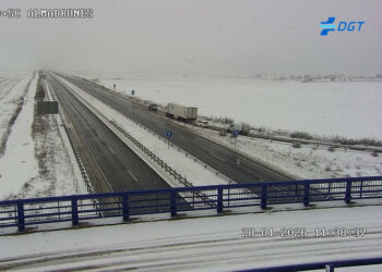 Aviso naranja por nieve en Guadalajara con múltiples incidencias en carreteras