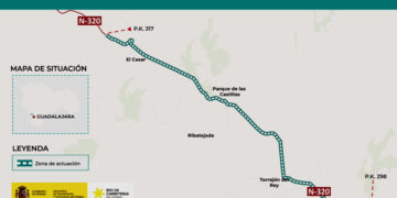 Transportes adjudica la redacción del estudio informativo para la mejora de la carretera N-320 entre Cabanillas del Campo y El Casar