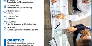 Últimas plazas para el curso gratuito de contabilidad básica de CEOE-Cepyme Guadalajara