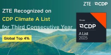 ZTE forma parte por tercera vez consecutiva de la prestigiosa Lista A de Carbon Disclosure Project gracias a su liderazgo mundial en acción climática