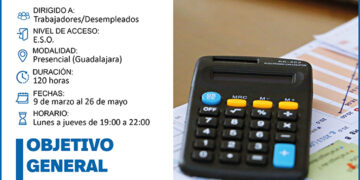 Abierto el plazo de inscripción para el curso gratuito de contabilidad general digitalizada y fiscalidad de CEOE-Cepyme Guadalajara