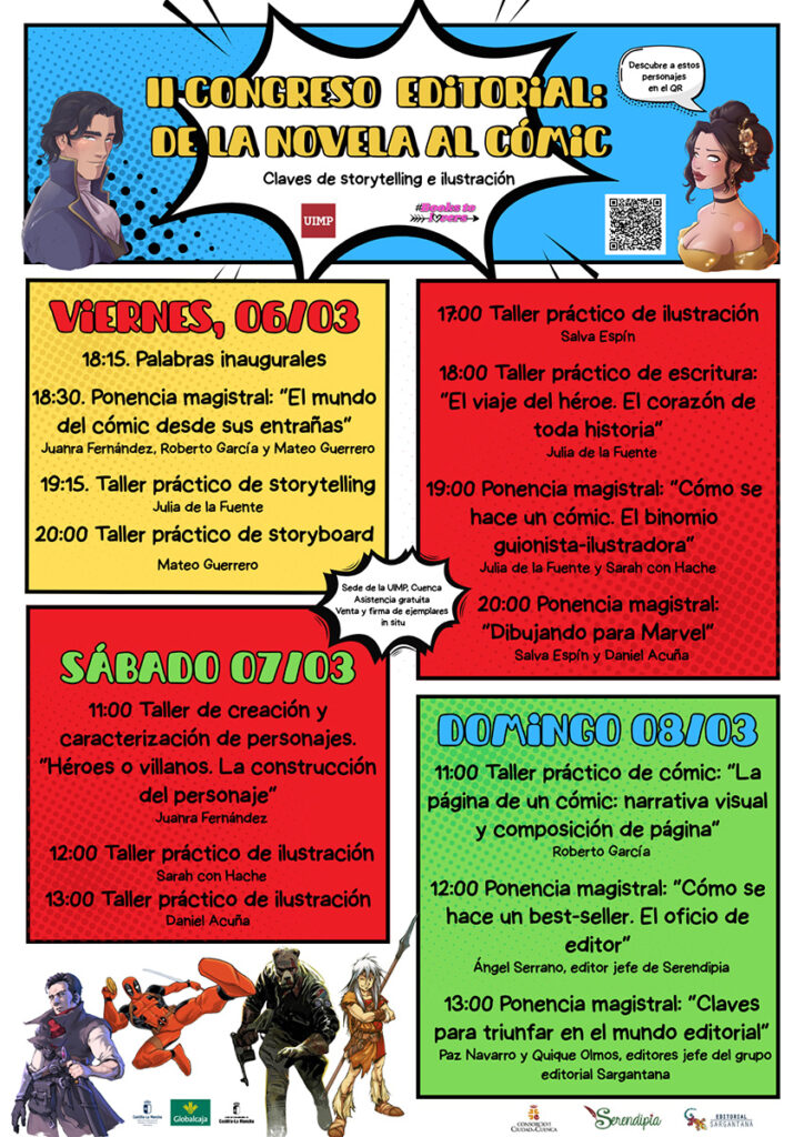 Dibujantes de Marvel y talento conquense se citan en Cuenca en el II Congreso Editorial ‘De la novela al cómic’