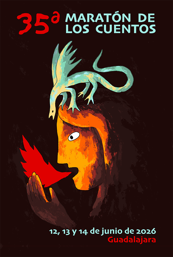 El cartel titulado “Pensar un dragón, narrar un fuego será la imagen del 34 Maratón de los Cuentos