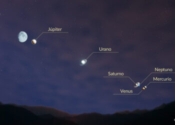 Este sábado coinciden en el cielo media docena de planetas, cuatro de ellos visibles a simple vista