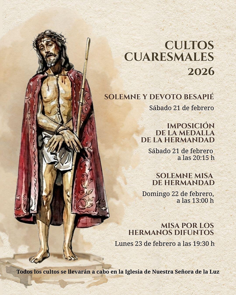 La Hermandad de Ntro. Padre Jesús con la Caña celebra este fin de semana sus Solemnes Cultos cuaresmales 2 La Hermandad de Ntro. Padre Jesús con la Caña celebra este fin de semana sus Solemnes Cultos cuaresmales