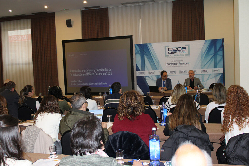 Medio centenar de empresarios conocen las actuaciones de la inspección de trabajo con CEOE-Cepyme Cuenca