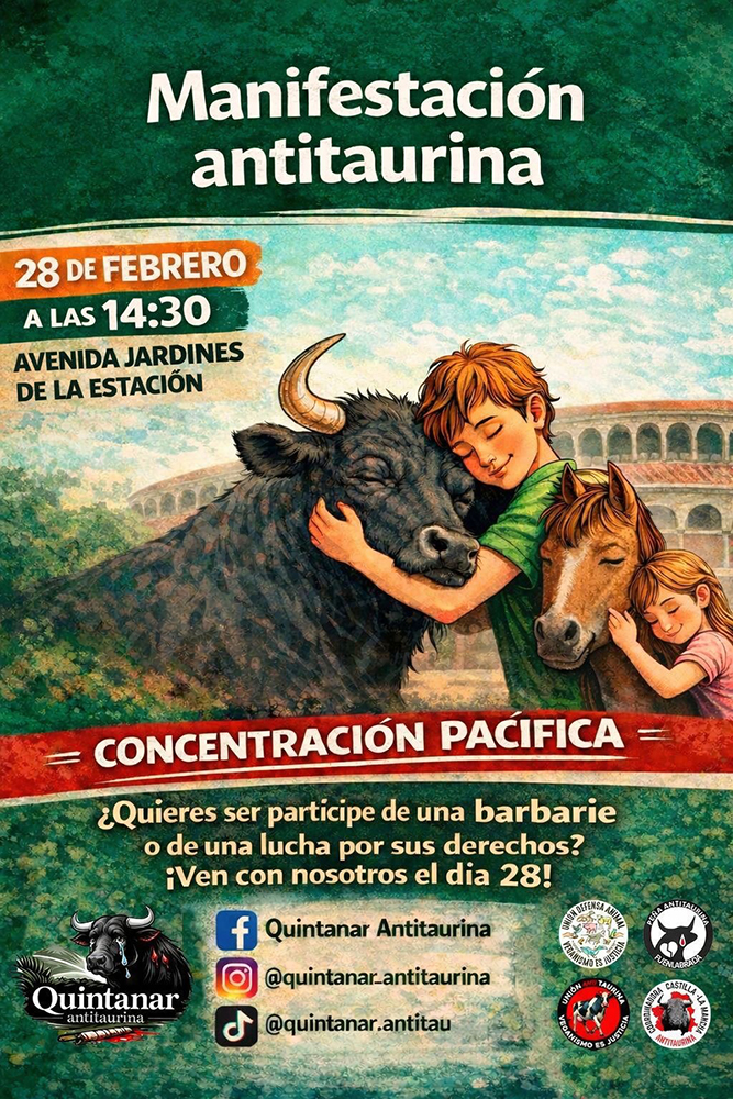Quintanar del Rey sale a la calle contra la tauromaquia 2 Quintanar sale a la calle contra la tauromaquia