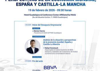 Rafael Doménech, responsable de análisis económico de BBVA protagonista en un nuevo desayuno empresarial de CEOE-Cepyme Guadalajara