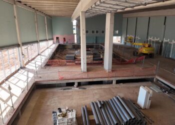 Visita oficial del Ayuntamiento de Cabanillas a las obras del Centro Acuático Municipal
