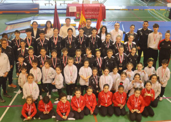 Cabanillas del Campo reúne a 60 gimnastas en el Campeonato Provincial de Trampolín