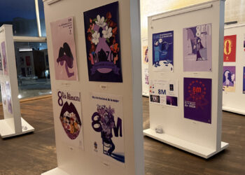 El Ayuntamiento de Guadalajara inaugura la exposición del Concurso de Carteles del 8M en el hall del Teatro Auditorio Buero Vallejo