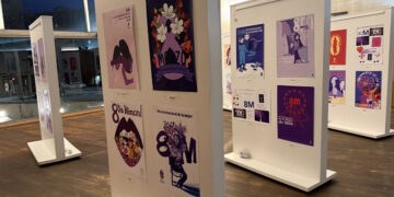 El Ayuntamiento de Guadalajara inaugura la exposición del Concurso de Carteles del 8M en el hall del Teatro Auditorio Buero Vallejo