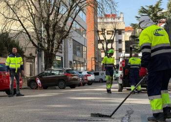 El Plan de Mantenimiento Urbano de Cuenca avanza con actuaciones de sellado de calzada en las inmediaciones de Plaza de España