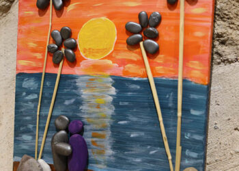 Mayte Rodríguez y su arte de guijarros protagonizan la nueva exposición del espacio cultural El Molino