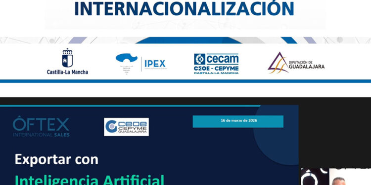 Un centenar de empresas de la provincia de Guadalajara han participado en el último de los ciclos de jornadas de comercio exterior organizadas por CEOE-CEPYME Guadalajara. Unas sesiones que se han desarrollado a lo largo del mes de marzo de manera online. Un ciclo que se ha desarrollado por medio CECAM y el convenio de colaboración suscrito con el Instituto de Promoción Exterior de Castilla-La Mancha (IPEX) y la colaboración de la Diputación Provincial de Guadalajara. La primera de las jornadas, versó sobre “Exportar con inteligencia artificial: Herramientas para encontrar clientes internacionales desde CLM” Un webinar en el que se explicó a los asistentes las principales herramientas que utilizan los Export Managers para que su trabajo sea más productivo. El 18 de marzo la sesión formativa se centró en “El salto al cross-border e-commerce: De Guadalajara a los marketplaces globales”. Ante el gran desarrollo que están sufriendo en los últimos años los cross-border e-commerce debido a la logística y el supply chain, en esta sesión se exploraron los nuevos canales de venta como son los marketplaces globales y se vieron cuáles son los más usados. La última de las jornadas gratuitas de este ciclo virtual de comercio exterior organizado por el departamento de Comercio Exterior de CEOE-CEPYME Guadalajara se tituló “Diversificación estratégica: Mercados alternativos frente a la inestabilidad global”, donde se vieron las causas de la inestabilidad, qué es lo que ha cambiado y se buscaron mercados alternativos. Las tres jornadas formativas estuvieron impartidas por Pablo Gómez, homologado con consultor estratégico para el programa ICEX-Next y como consultor y formador para el IPEX. Es economista y co-escritor de tres libros sobre comercio exterior, además de tener 24 años de experiencia en comercio exterior y ser el fundador de la consultora OFTEX.