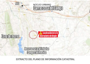 Vecinos de Campos del Paraíso denuncian una tercera planta de biometano proyectada cerca del embalse regulador de la Tubería Manchega