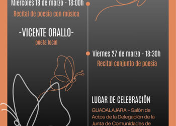 Vicente Orallo y los poetas locales toman la Delegación de la Junta en Guadalajara por el Día de la Poesía