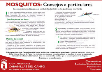 El Ayuntamiento de Cabanillas inicia la temporada de tratamientos preventivos contra la proliferación de mosquitos