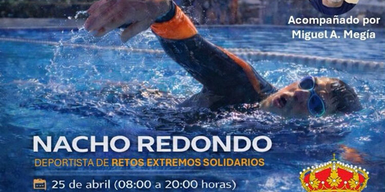 El Casar acoge este sábado el reto solidario de Nacho Redondo 12 horas nadando para visibilizar una enfermedad rara