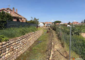En marcha los trabajos de limpieza del Arroyo Valdelalobera a su paso por Yunquera de Henares