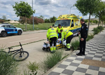 Herido grave un cliclista tras una caída en la calle Francisco Suay de Cuenca