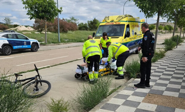 Herido grave un cliclista tras una caída en la calle Francisco Suay de Cuenca
