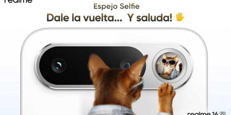Realme 16 5G diseño ultraligero y Selfie Mirror, funcionalidad pionera para selfies con la cámara trasera