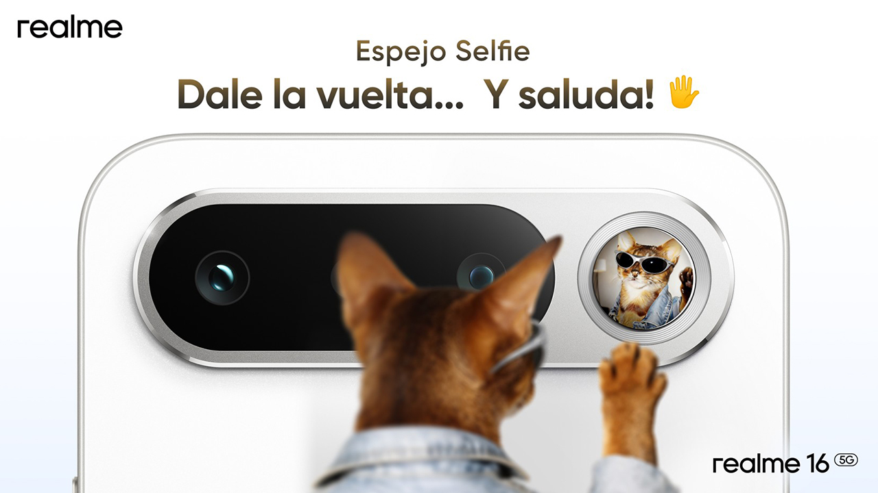 Realme 16 5G: diseño ultraligero y Selfie Mirror, funcionalidad pionera para selfies con la cámara trasera 2 Realme 16 5G diseño ultraligero y Selfie Mirror, funcionalidad pionera para selfies con la cámara trasera
