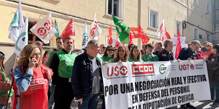 Segunda concentración para reclamar a la Diputación de Cuenca una negociación real y efectiva en defensa de los trabajadores