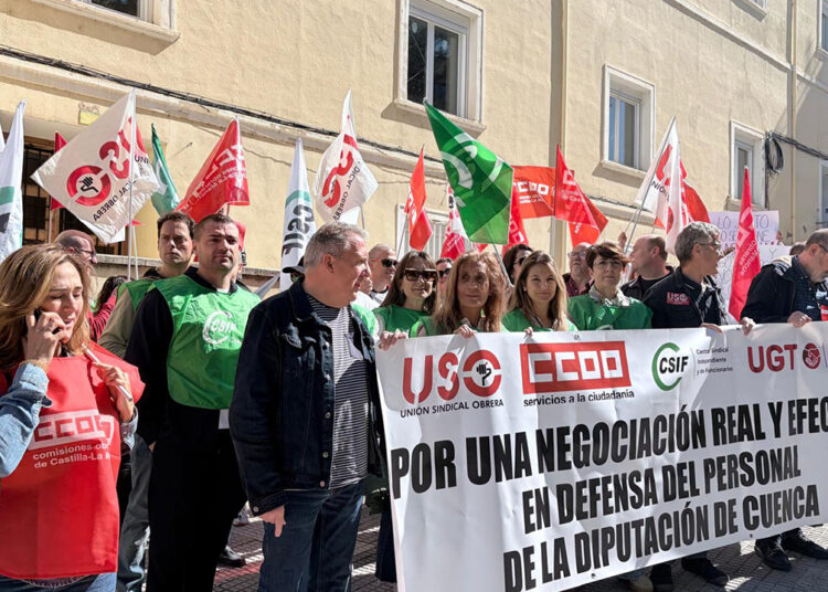 Segunda concentración para reclamar a la Diputación de Cuenca una negociación real y efectiva en defensa de los trabajadores