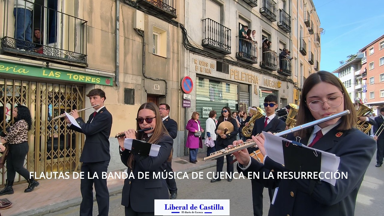 Flautas de la Banda de Música de Cuenca en la Resurrección