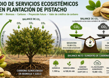 ADIMAN realiza un estudio para determinar la capacidad de absorción de CO2 en los cultivos de pistachos