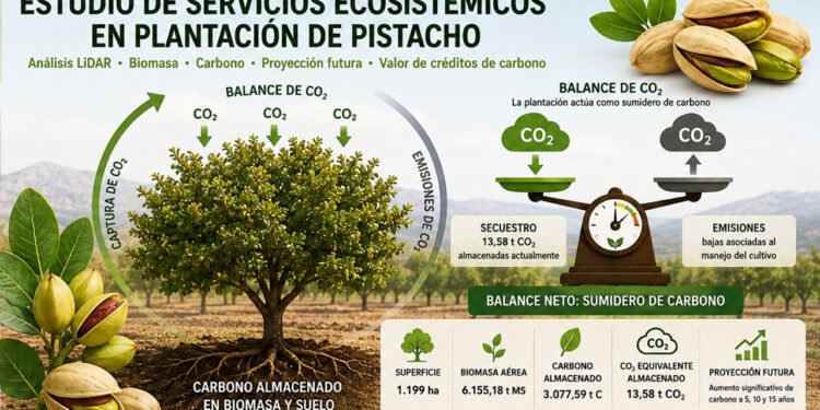 ADIMAN realiza un estudio para determinar la capacidad de absorción de CO2 en los cultivos de pistachos 1 ADIMAN realiza un estudio para determinar la capacidad de absorción de CO2 en los cultivos de pistachos