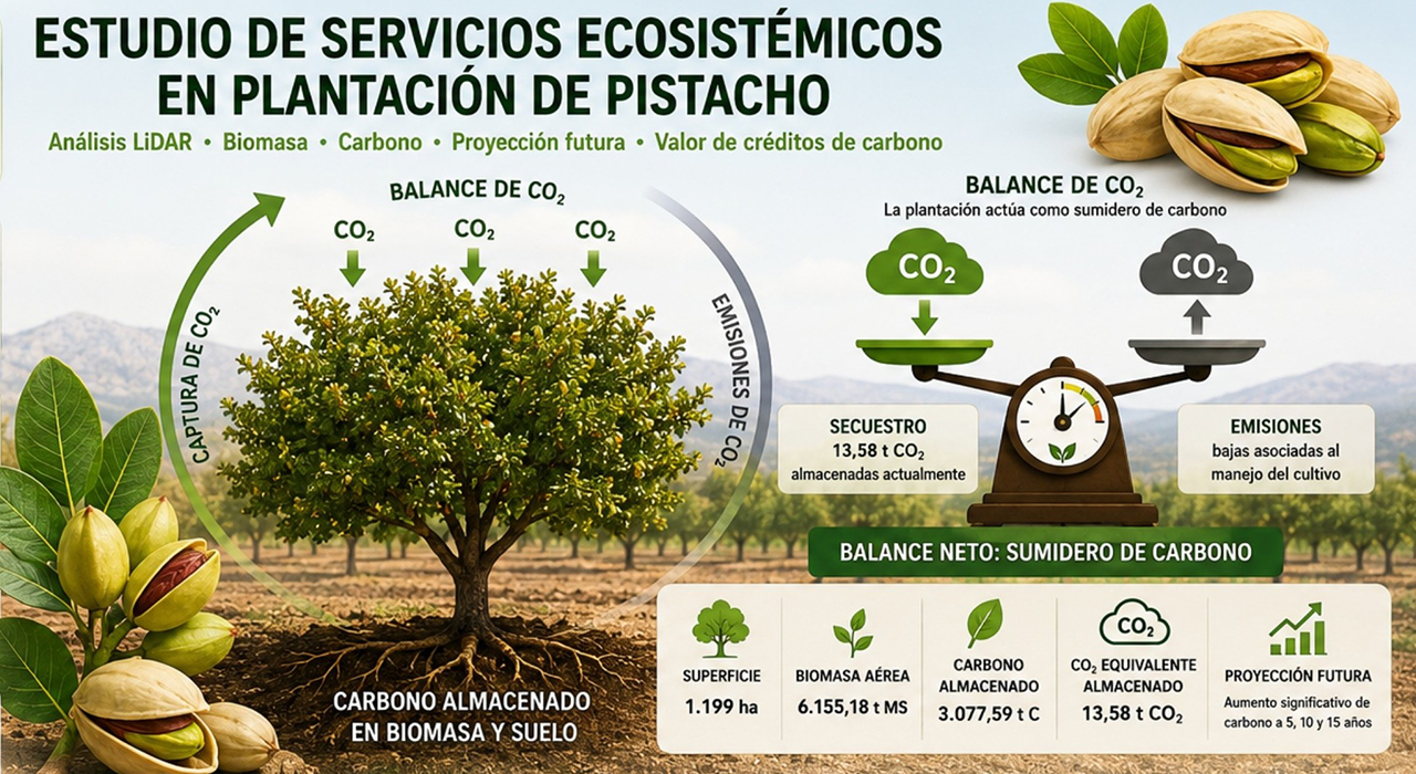 ADIMAN realiza un estudio para determinar la capacidad de absorción de CO2 en los cultivos de pistachos 2 ADIMAN realiza un estudio para determinar la capacidad de absorción de CO2 en los cultivos de pistachos