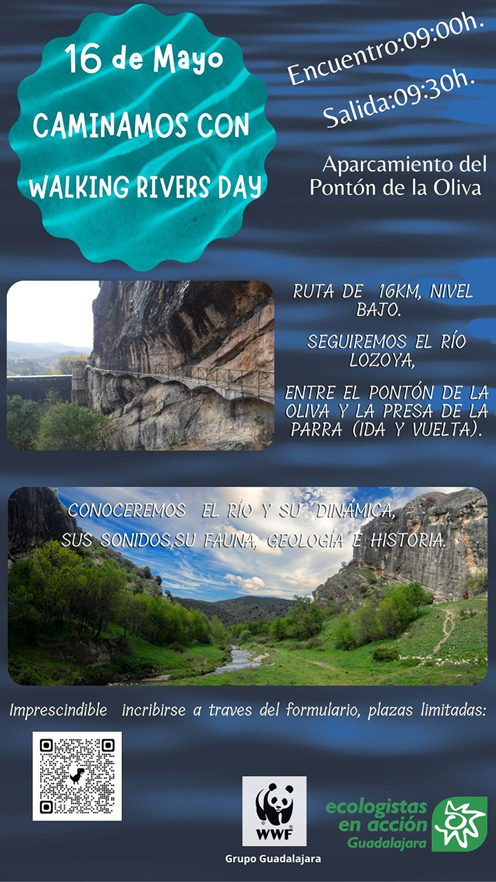 Caminata de 16 km por el río Lozoya: WWF y Ecologistas en Acción citan a Guadalajara en el Pontón de la Oliva 2 Caminata de 16 km por el río Lozoya WWF y Ecologistas en Acción citan a Guadalajara en el Pontón de la Oliva