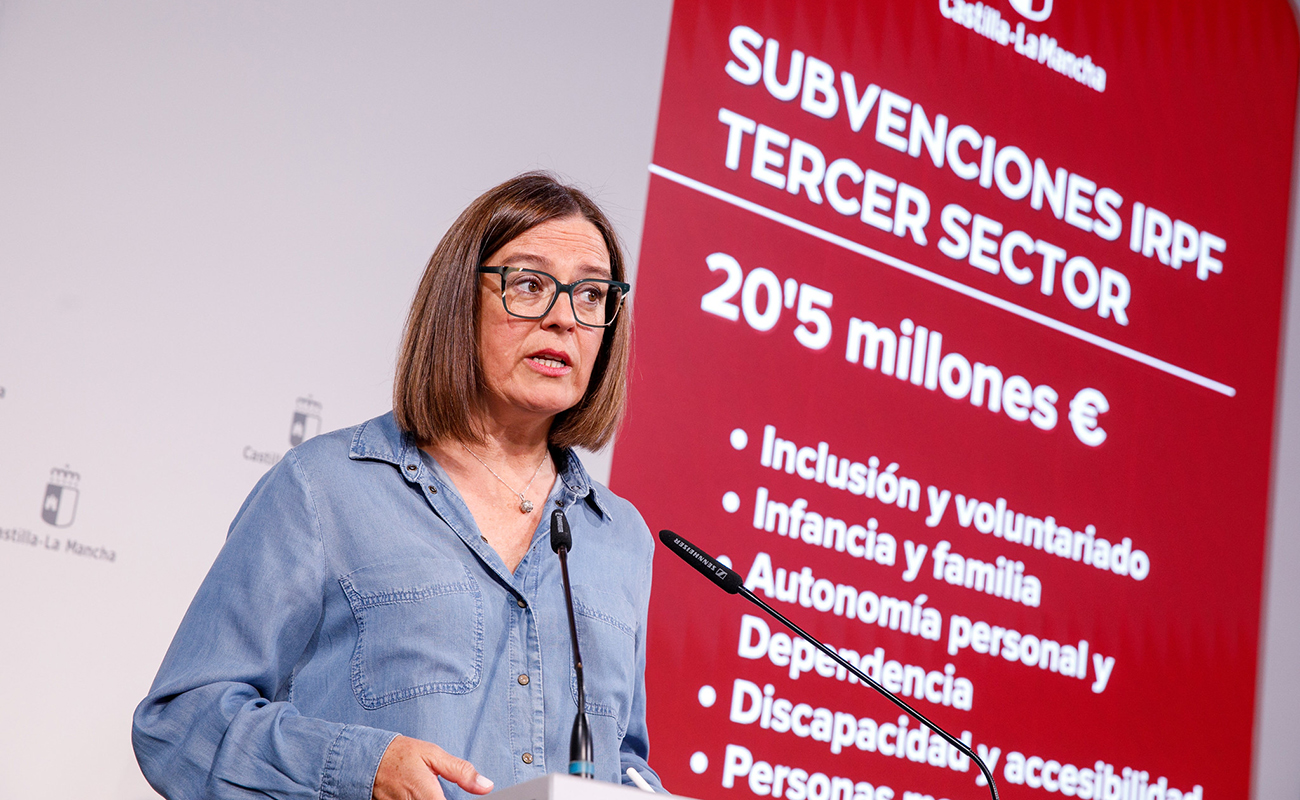 Castilla-La Mancha convoca ayudas sociales por más de 20 millones de euros para reforzar la red del Tercer Sector en toda la región