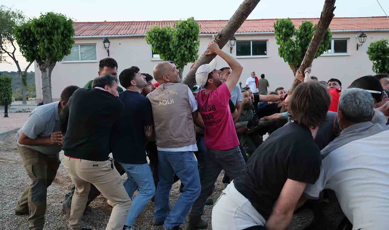 Fuentenovilla alza a pulso un mayo de 23 metros y más de 2000 kilos