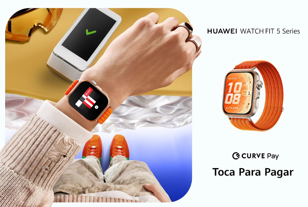 Huawei Watch FIT 5 Series llega con Curve Pay y un 3% de cashback en todas las compras
