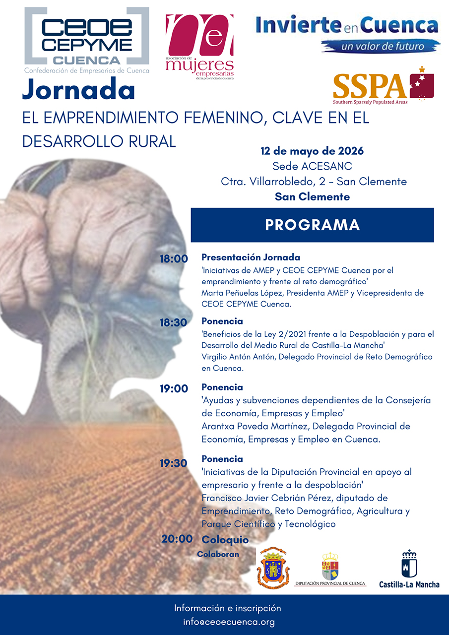 San Clemente reunirá el 12 de mayo a AMEP, Junta y Diputación para informar sobre ayudas al emprendimiento rural