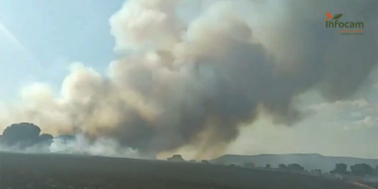 Cuatro incendios forestales simultáneos movilizan a casi cien efectivos en la provincia de Cuenca 1 Alerta en Cuenca Cuatro incendios en una tarde movilizan a casi cien efectivos forestales