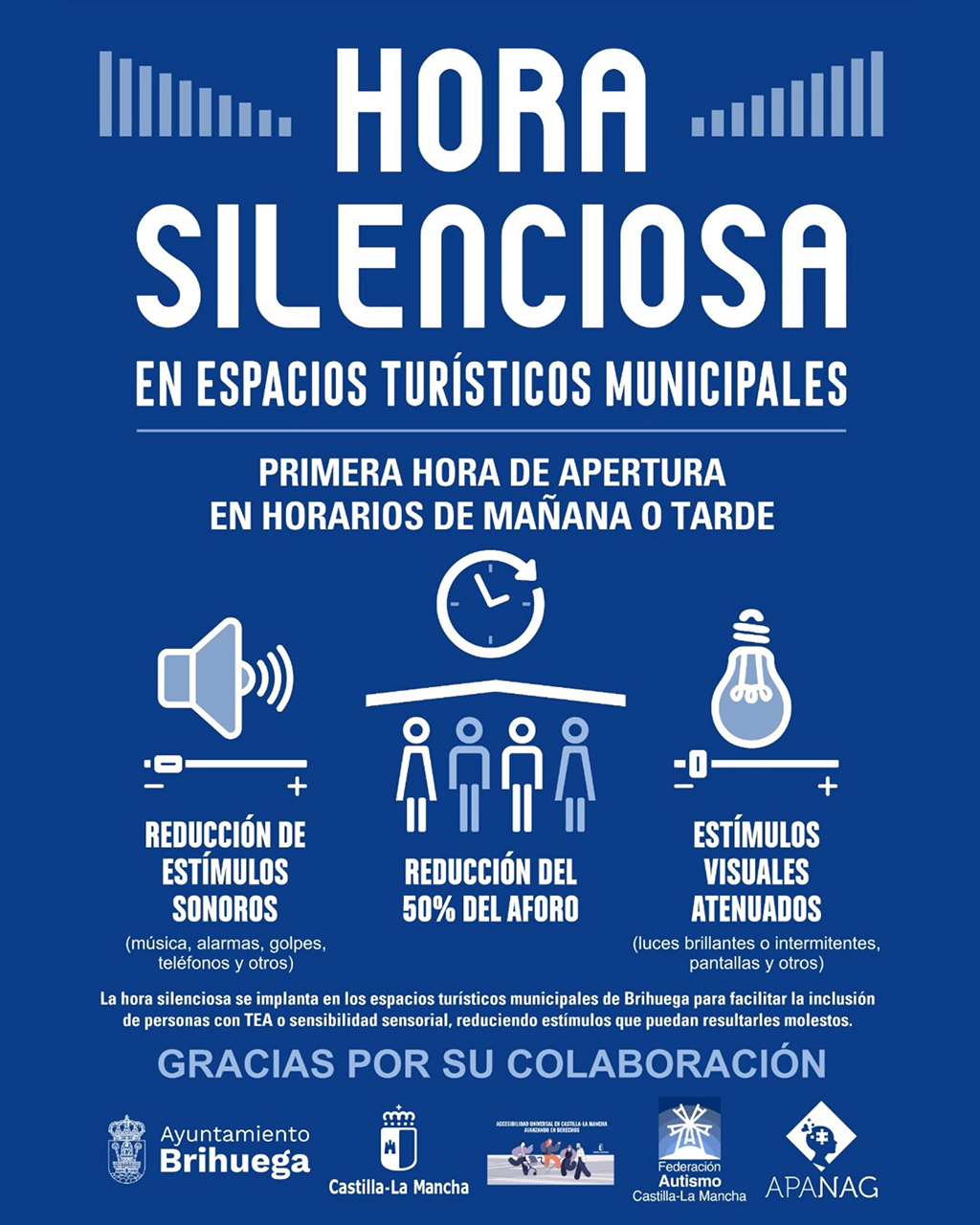 Brihuega pone en marcha “La Hora Silenciosa” en sus espacios turísticos municipales para avanzar hacia una accesibilidad universal real 2 Brihuega pone en marcha “La Hora Silenciosa” en sus espacios turísticos municipales para avanzar hacia una accesibilidad universal real