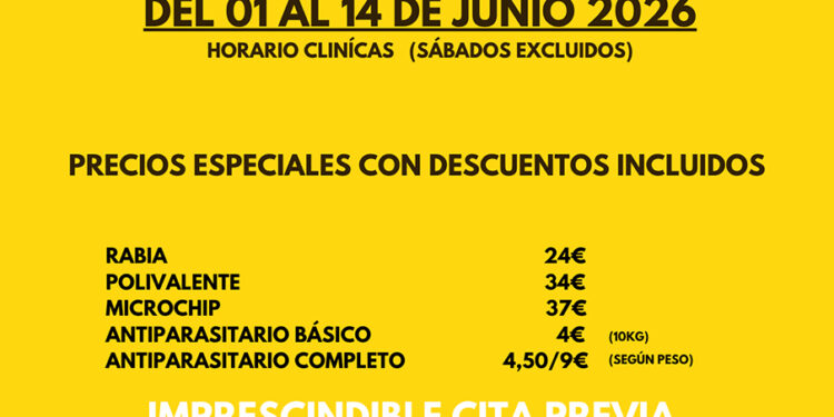 Del 1 al 14 de junio, nueva campaña de vacunación e identificación de mascotas en Azuqueca
